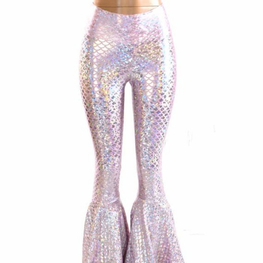 🐚Mermaid glitter pants💚💎 rave 🦄 festival 💐